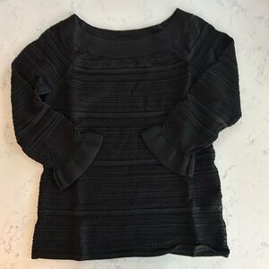 White House Black Market Black 3/4 length sleeve sweater. Small